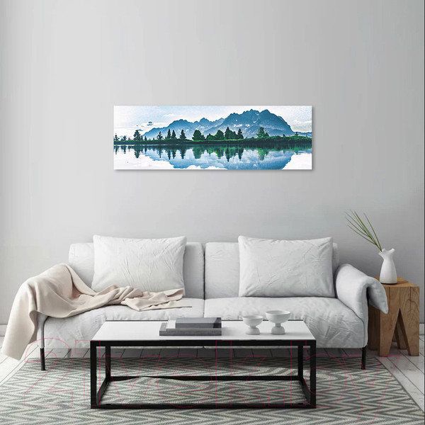 Изображение товара Картина Stamprint Озеро и горы АT020 (45x140см)