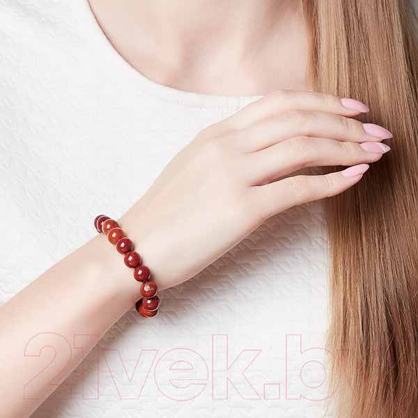 Изображение товара Браслет Wolves Яшма красная 40562 (р.18)