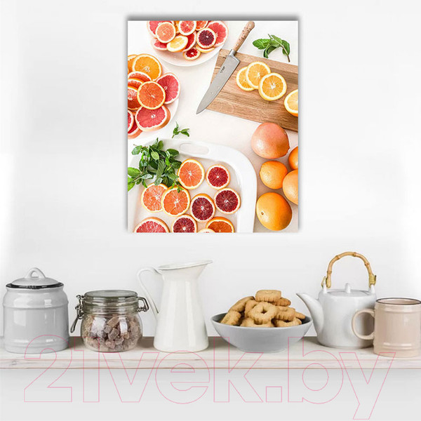 Изображение товара Картина Stamprint Сочные фрукты 2 КС005 (45x35см)