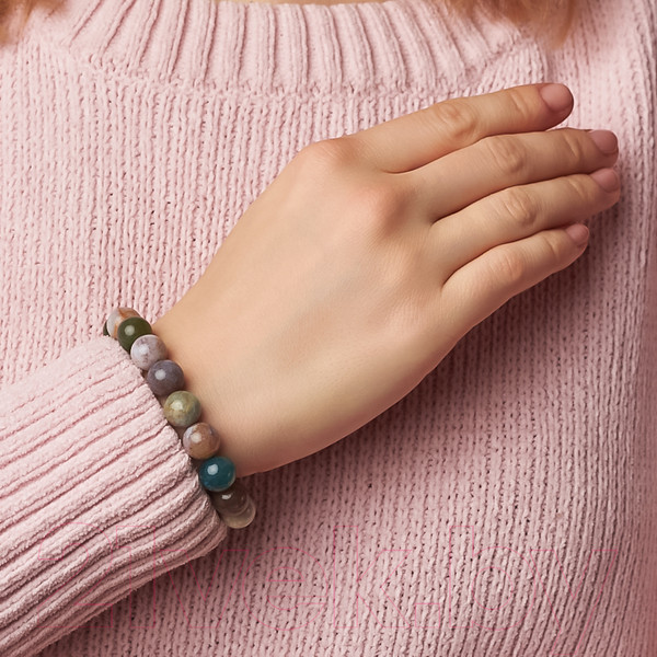 Изображение товара Браслет Wolves Яшма зеленая 40572 (р.21)