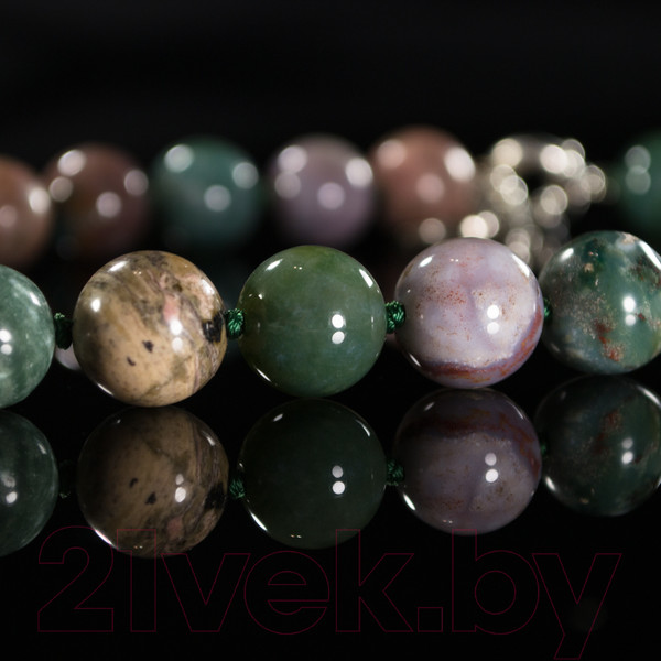 Изображение товара Браслет Wolves Яшма зеленая 40572 (р.21)