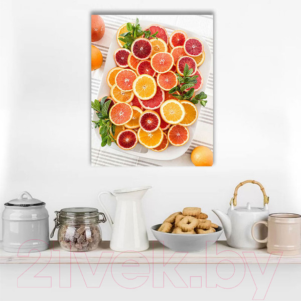 Изображение товара Картина Stamprint Сочные фрукты 3 КС006 (45x35см)