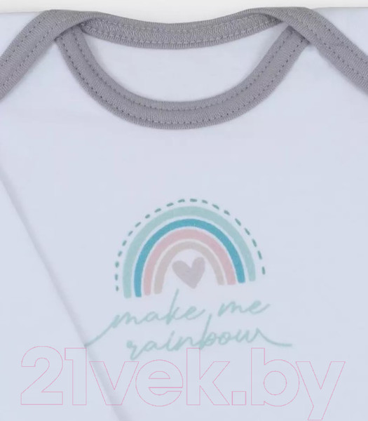 Изображение товара Боди для малышей Rant Rainbow С длинным рукавом / 6180 (серый, р.56)