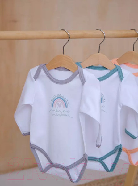 Изображение товара Боди для малышей Rant Rainbow С длинным рукавом / 6180 (серый, р.68)