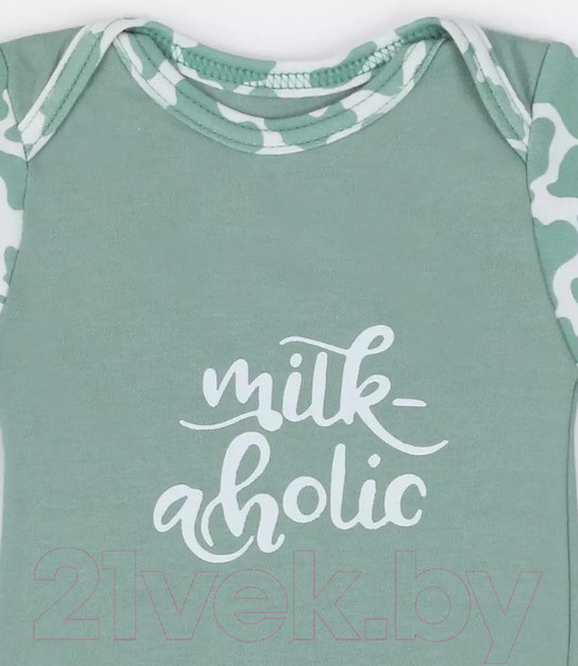 Изображение товара Боди для малышей Rant Milk-Aholic С коротким рукавом / 6281 (зеленый, р.68)
