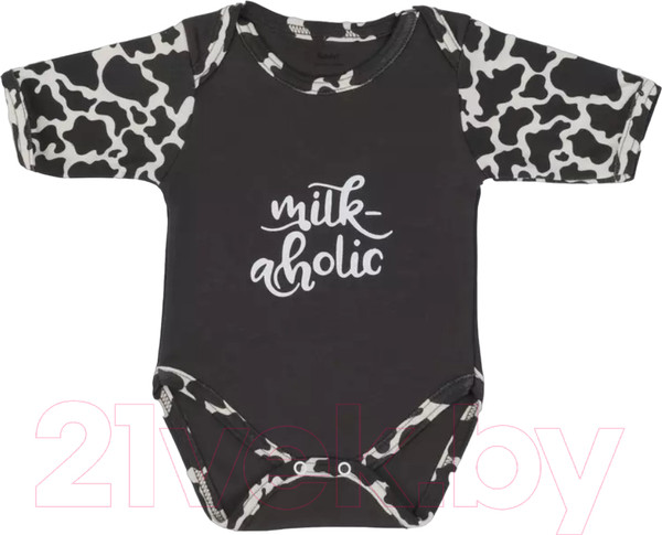 Изображение товара Боди для малышей Rant Milk-Aholic С коротким рукавом / 6281 (графитовый, р.62)