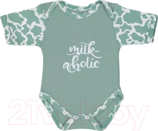 Изображение товара Боди для малышей Rant Milk-Aholic С коротким рукавом / 6281 (зеленый, р.62)