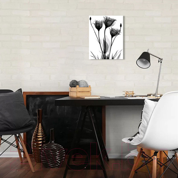 Изображение товара Картина Stamprint Черные цветы 1 TR016 (45x35см)