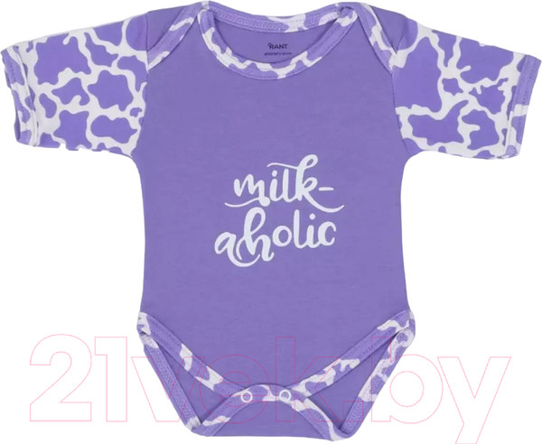 Изображение товара Боди для малышей Rant Milk-Aholic С коротким рукавом / 6281 (фиолетовый, р.62)