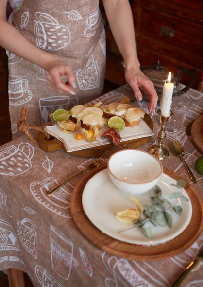 Изображение товара Скатерть Доляна Cup of tea 110x144 / 4682765