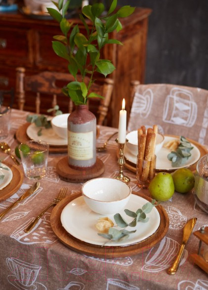 Изображение товара Скатерть Доляна Cup of tea 110x144 / 4682765