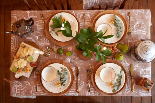 Изображение товара Скатерть Доляна Cup of tea 110x144 / 4682765