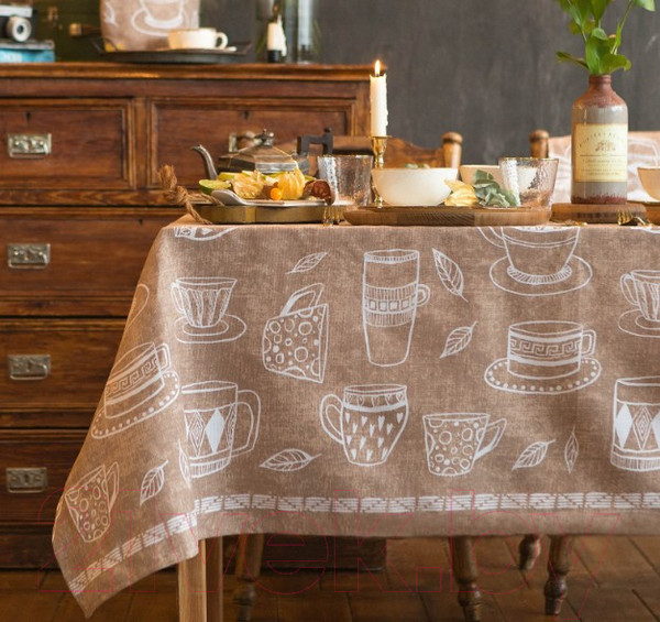 Изображение товара Скатерть Доляна Cup of tea 110x144 / 4682765