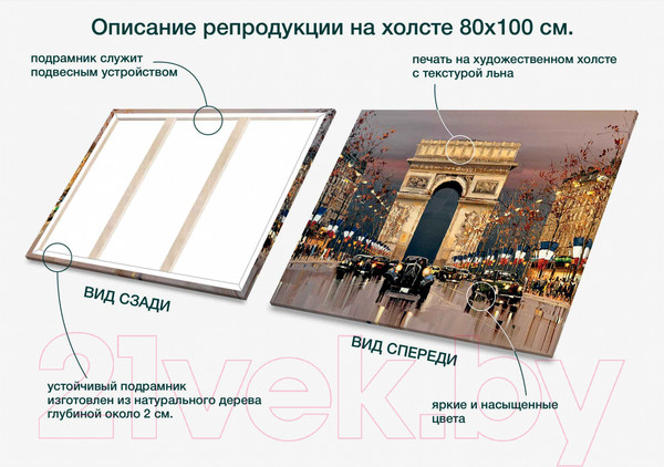 Изображение товара Картина Stamprint Париж 4 АT043 (80x100см)