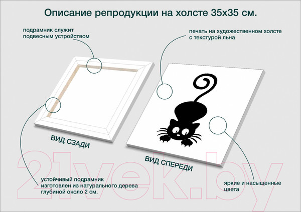 Изображение товара Картина Stamprint Кот 3 TR007 (35x35см)