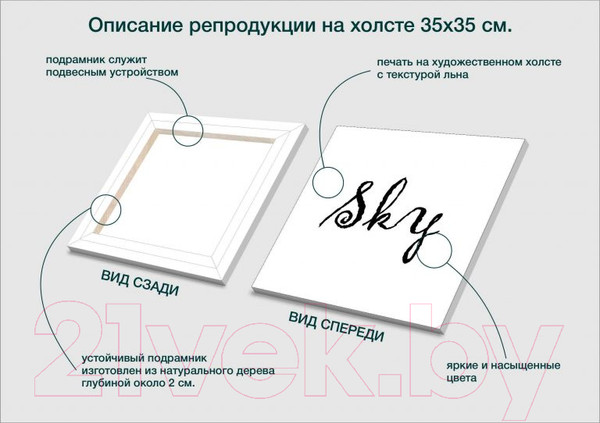 Изображение товара Картина Stamprint Воздух 2 TR003 (35x35см)