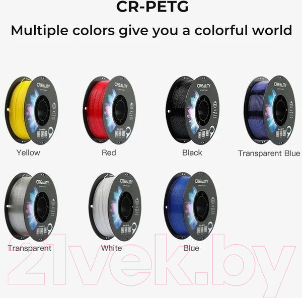 Изображение товара Пластик для 3D-печати Creality CR-PETG 1.75мм / 3301030035 (1кг, черный)