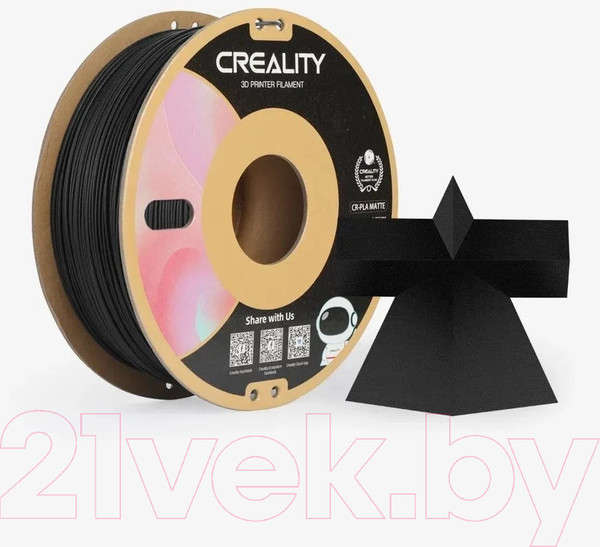 Изображение товара Пластик для 3D-печати Creality CR-PLA Matte 1.75мм / 3301010297 (1кг, черный)