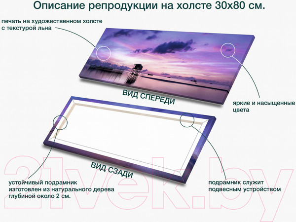 Изображение товара Картина Stamprint Пирс NR012 (30x80см)