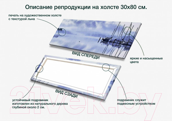 Изображение товара Картина Stamprint Бухта NR013 (30x80см)