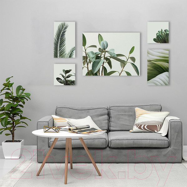 Изображение товара Картины Stamprint Зеленное растение CS002 SET5 (90x160см)