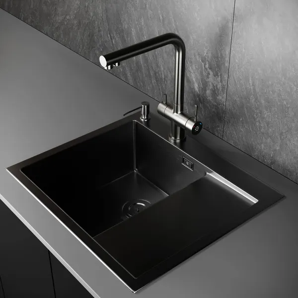 Изображение товара Мойка кухонная РМС MRK-5851BL-L (с дозатором)