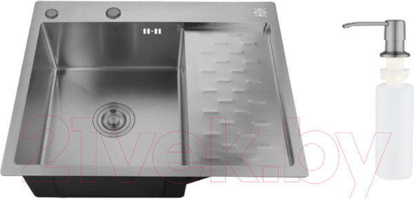 Изображение товара Мойка кухонная РМС MRK-6350BL-L (с дозатором)