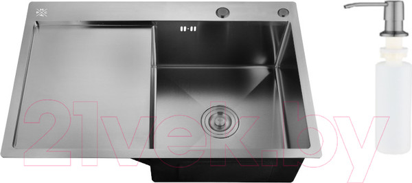 Изображение товара Мойка кухонная РМС MRK-7851BL-R (с дозатором)