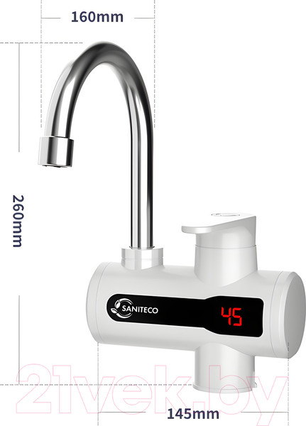 Изображение товара Кран-водонагреватель Saniteco WM-001-C2 (белый)