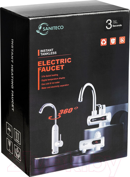 Изображение товара Кран-водонагреватель Saniteco WM-001-C2 с душем (белый)