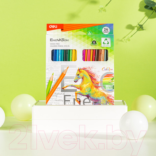 Изображение товара Набор цветных карандашей Deli Enovation / EC11324 (24цв)