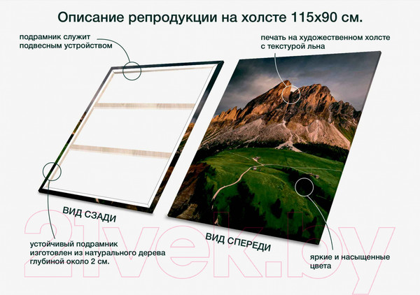 Изображение товара Картина Stamprint Природа горы NR006 (100x80см)
