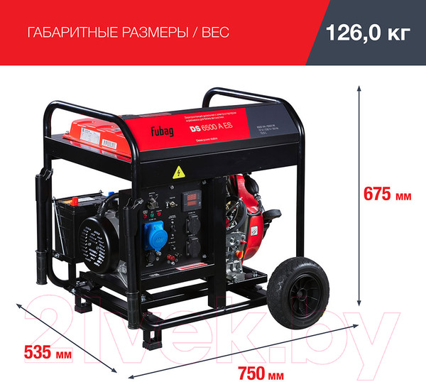 Изображение товара Дизельный генератор Fubag DS6500AES (646233)