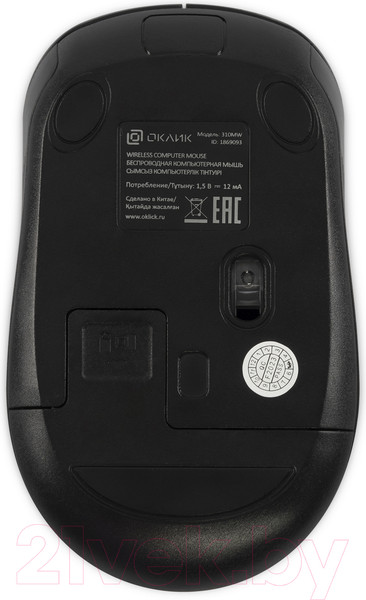 Изображение товара Мышь Оклик 310MW (черный/красный)