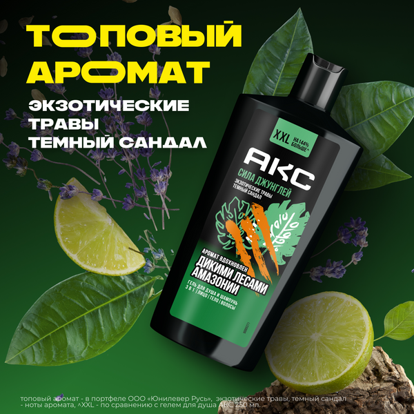Изображение товара Шампунь-гель для душа Axe Сила джунглей (610мл)