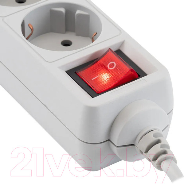 Изображение товара Сетевой фильтр PC Pet AP01006-3-G (3м, 5 розеток, серый)