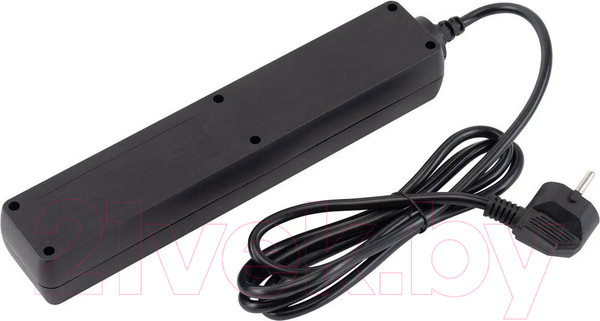 Изображение товара Сетевой фильтр PC Pet AP01006-3-B (3м, 5 розеток, черный)