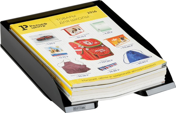 Изображение товара Лоток для бумаг Стамм Дельта / ЛТГ-30460 (черный)