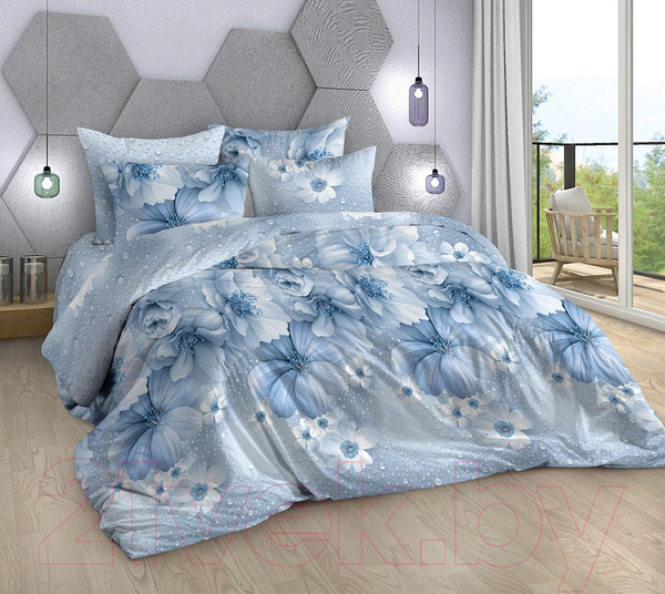 Изображение товара Комплект постельного белья Milanika Космея 1.5сп (бязь)