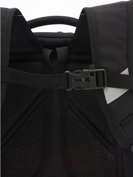 Изображение товара Школьный рюкзак Grizzly RAw-496-1 (черный/лавандовый)