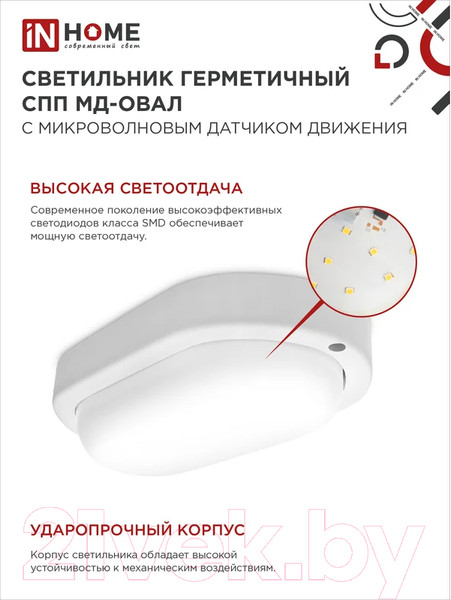 Изображение товара Светильник ЖКХ INhome СПП МД-1065-Овал / 4690612044125