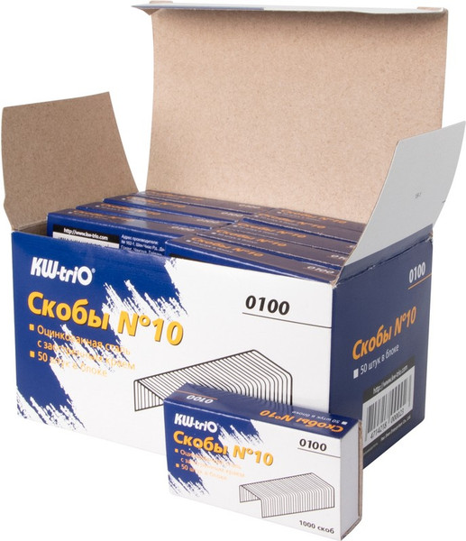Изображение товара Скобы канцелярские KW-Trio 0100/20 (20x1000шт)
