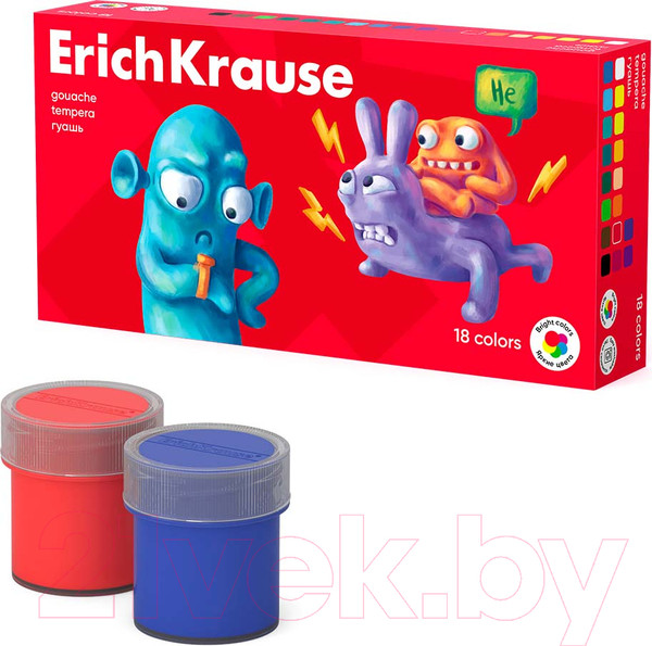 Изображение товара Гуашь Erich Krause Jolly Friends / 61416 (18цв)
