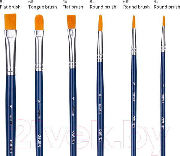 Изображение товара Набор кистей Deli 73885 (6шт)