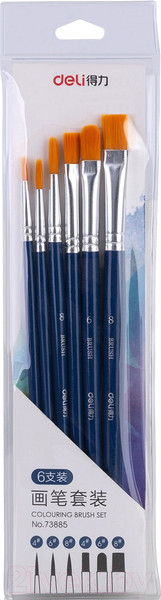 Изображение товара Набор кистей Deli 73885 (6шт)