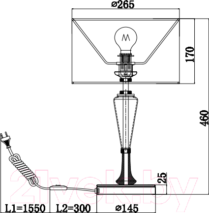 Изображение товара Прикроватная лампа Maytoni Alicante MOD014TL-01N