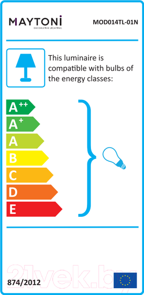 Изображение товара Прикроватная лампа Maytoni Alicante MOD014TL-01N