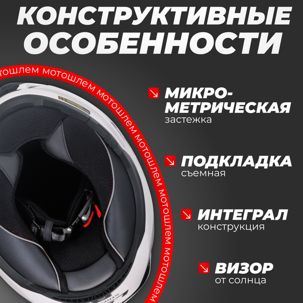 Изображение товара Мотошлем LS2 FF808 Stream II (S, белый)