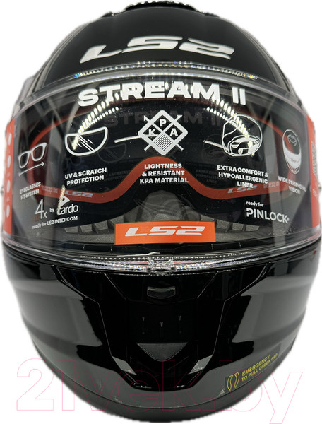 Изображение товара Мотошлем LS2 FF808 Stream II (2XL, черный)
