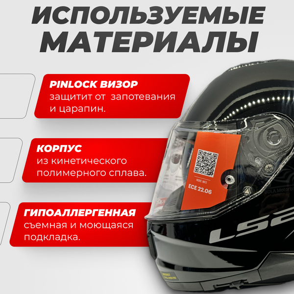 Изображение товара Мотошлем LS2 FF808 Stream II (XS, черный)